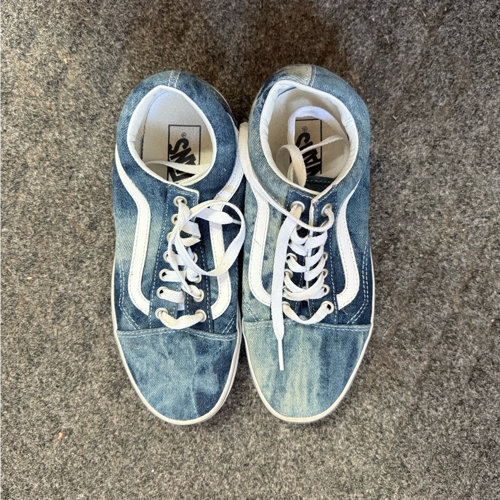 DENIM ACID WASHED VANS
